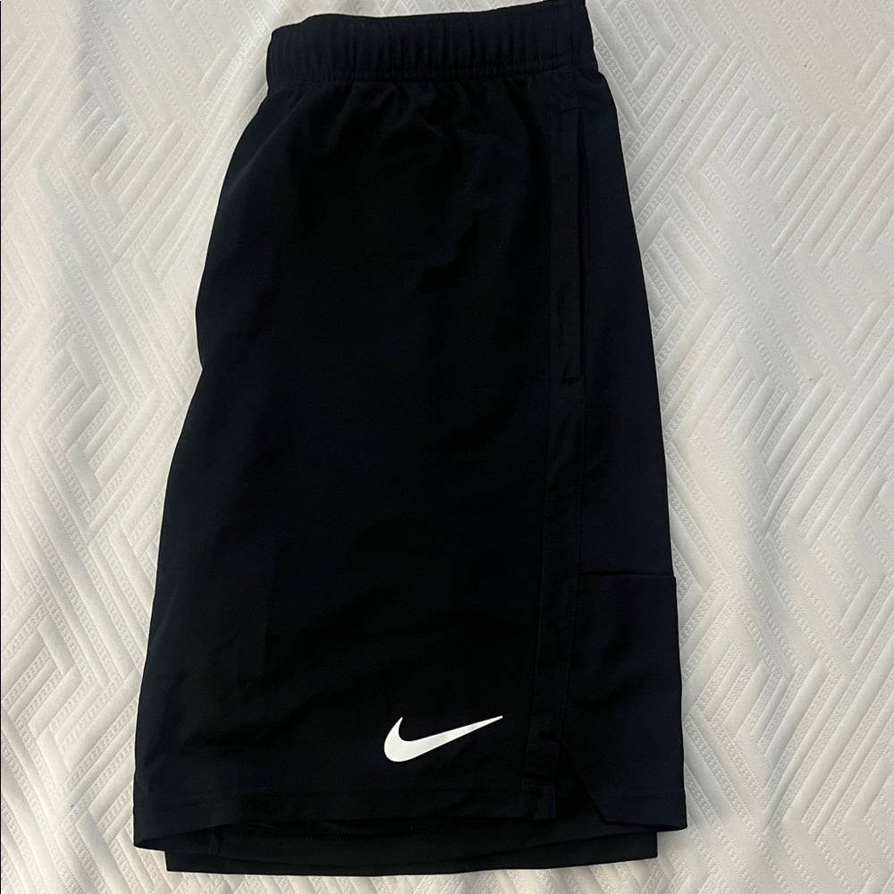 Nike Black Sports Shorts with White Logo